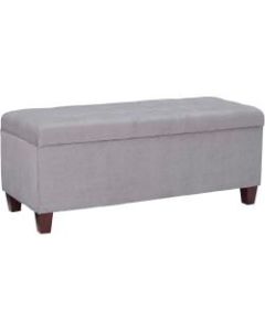 Linon Home Decor Products Rae Storage Ottoman, Gray