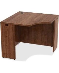 Lorell Essentials Series Corner Desk, 36inW, Walnut