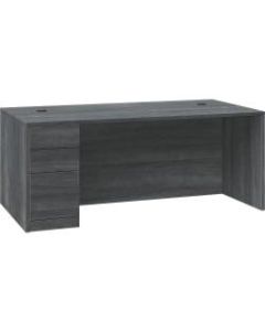 HON 10500 Series Left-Pedestal Desk - 66in x 30in x 29.5in - 3 x Box Drawer(s), File Drawer(s)Left Side - Flat Edge - Material: Wood, Laminate - Finish: Sterling Ash Laminate