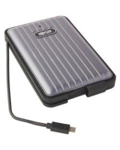 Tripp Lite U457-025-G1-WPG Drive Enclosure - USB 3.1 Type C, Thunderbolt 3 Host Interface - UASP Support External - Gray - 1 x HDD Supported - 1 x SSD Supported - 1 x Total Bay - 1 x 2.5in Bay - Acrylonitrile Butadiene Styrene (ABS)