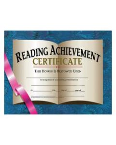 Hayes Reading Achievement Certificates, 8 1/2in x 11in, Beige/Blue, 30 Certificates Per Pack, Bundle Of 6 Packs