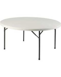 Lorell Banquet Folding Table, Round, 4ftW, Platinum