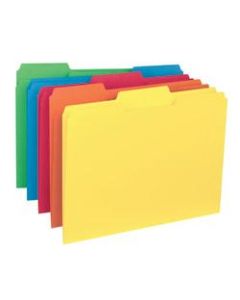 Smead Color Interior Folders, 1/3 Cut, Letter Size, Assorted Colors, Box Of 100