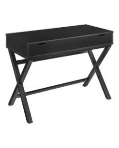 Linon Lacey 42inW Lift-Top Desk, Black