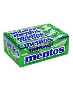 Mentos Chewy Mint Spearmint Candy, 1.32 Oz, Pack Of 15 Boxes