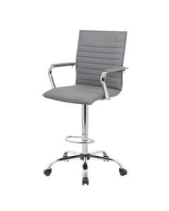 Boss Drafting Stool, Gray/Chrome, B16533C-GY