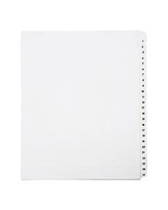 SKILCRAFT Index Divider Sheets With Numerical Tabs, 1-25, Letter Size, Clear/White, Set Of 25 (AbilityOne 7530-01-407-2250)
