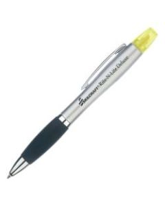 SKILCRAFT Rite-N-Lite Deluxe Twist And Flip Highlighters/Pens, Chisel Tip/Medium Point, Yellow Ink/Black Ink, Pack Of 2 Pens (AbilityOne 7520-01-620-5405)