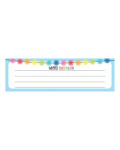 Schoolgirl Style Desk Nameplates, 9-1/2in x 2-7/8in, Hello Sunshine, Pack Of 36 Nameplates