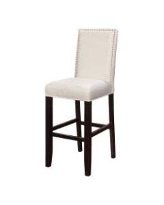 Linon Home Decor Products Charlotte Bar Stool, White/Black